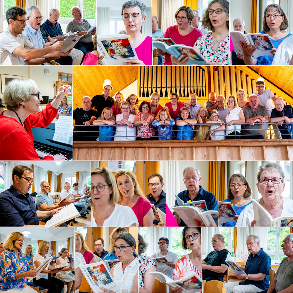 Collage verschiedener Bilder des Chores